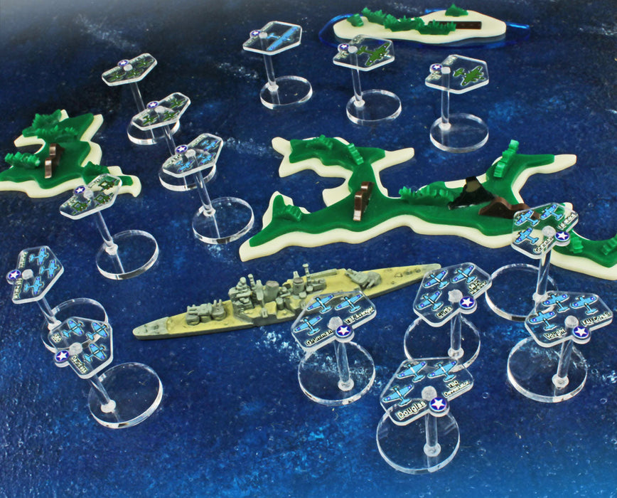 LITKO WWII Micro Air Stands, United States Pacific Aircraft Set (14)-General Gaming Accessory-LITKO Game Accessories
