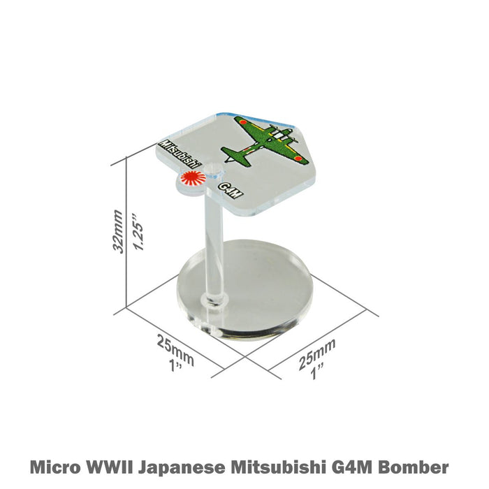 LITKO Premium Printed WWII Micro Air Stands, Japanese Mitsubishi G4M Bomber (3) - LITKO Game Accessories