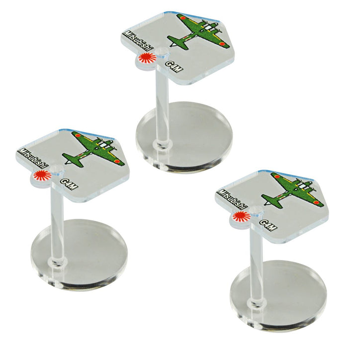 LITKO Premium Printed WWII Micro Air Stands, Japanese Mitsubishi G4M Bomber (3)-General Gaming Accessory-LITKO Game Accessories