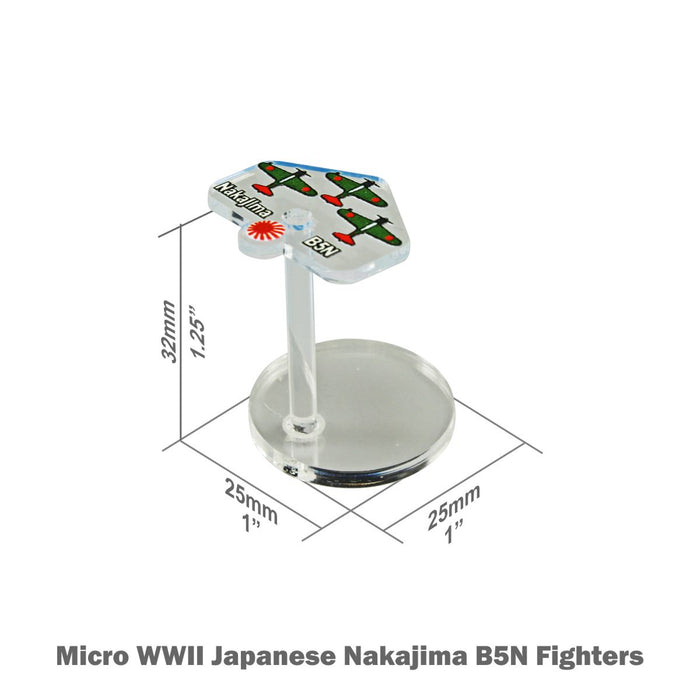LITKO Premium Printed WWII Micro Air Stands, Japanese Nakajima B5N Fighters (3)-General Gaming Accessory-LITKO Game Accessories
