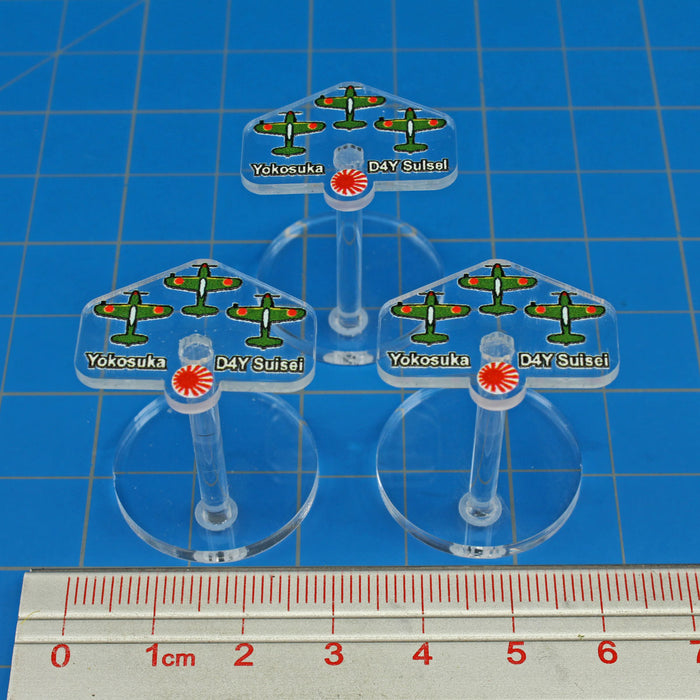 LITKO WWII Micro Air Stands, Japanese Yokosuka D4Y Suisei Dive Bombers (3)-General Gaming Accessory-LITKO Game Accessories