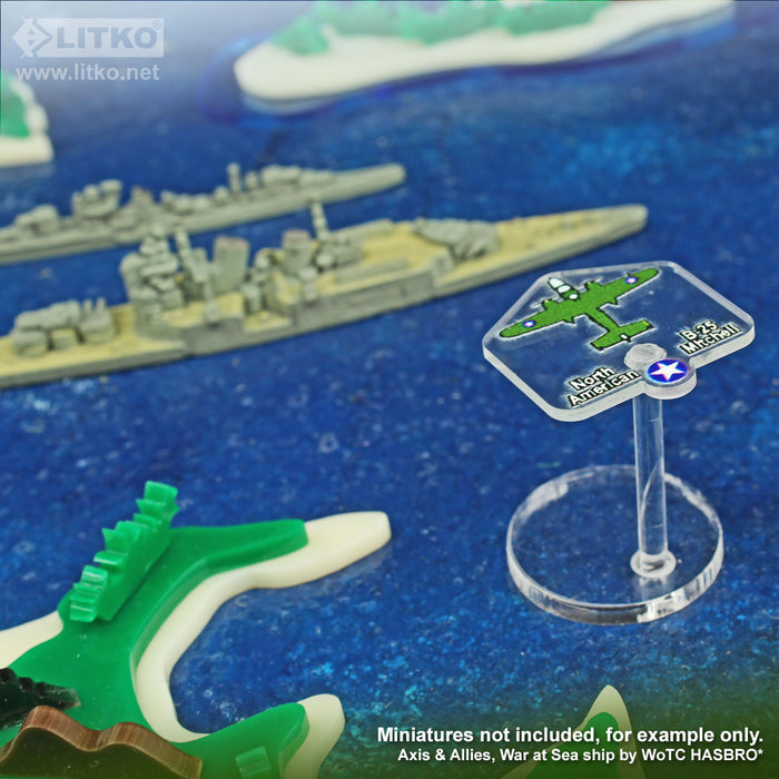 LITKO Premium Printed WWII Micro Air Stands United States, B-25 Mitchell Bomber (3)-General Gaming Accessory-LITKO Game Accessories
