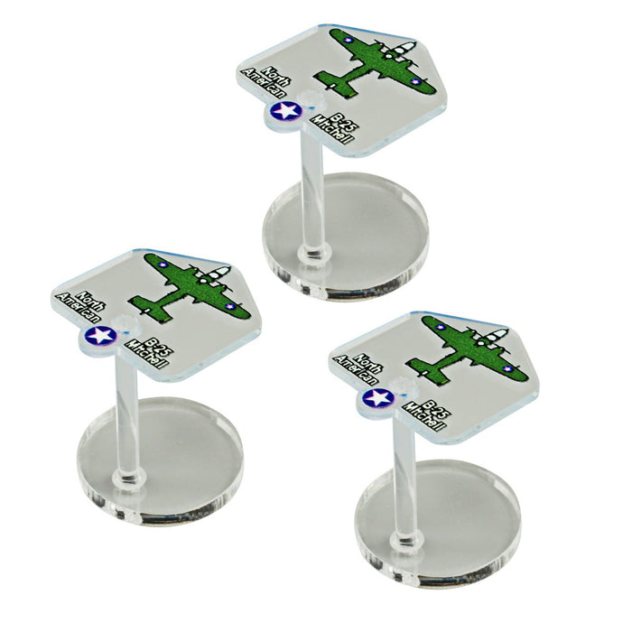 LITKO Premium Printed WWII Micro Air Stands United States, B-25 Mitchell Bomber (3) - LITKO Game Accessories