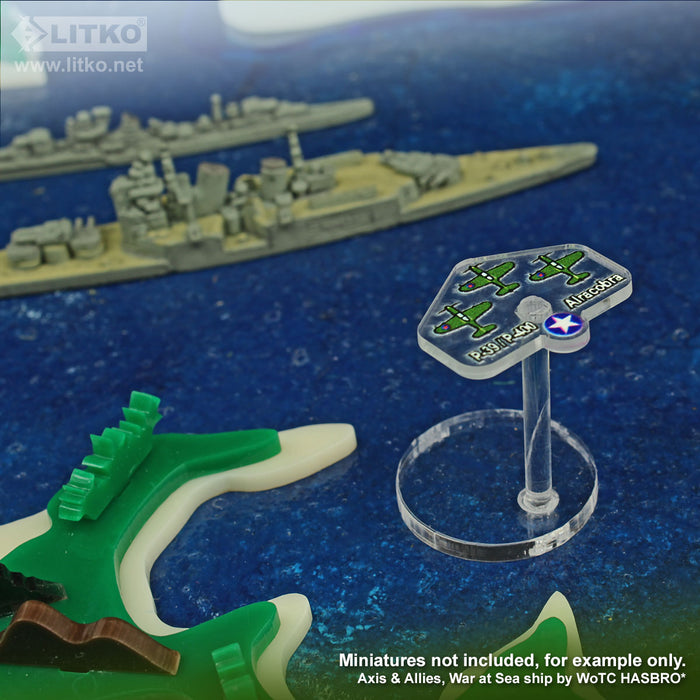LITKO WWII Micro Air Stands United States, P-39/P-400 Airacobra Fighters (3)-General Gaming Accessory-LITKO Game Accessories