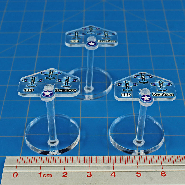 LITKO Premium Printed WWII Micro Air Stands United States, SBD Dauntless Scout Dive Bomber (3) - LITKO Game Accessories