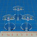 LITKO Premium Printed WWII Micro Air Stands United States, Curtiss SB2C Helldiver Dive Bombers (3)-General Gaming Accessory-LITKO Game Accessories