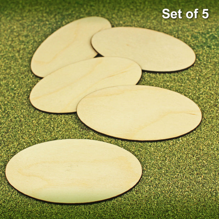 LITKO 42x75mm Oval Bases Compatible with AoS & 40k, 1.5mm Plywood (5)-Specialty Base Sets-LITKO Game Accessories