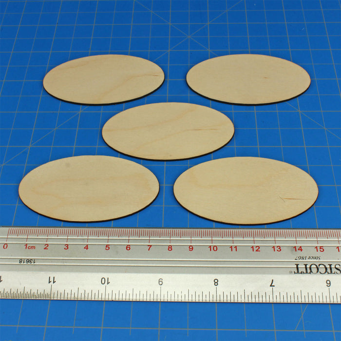 LITKO 42x75mm Oval Bases Compatible with AoS & 40k, 1.5mm Plywood (5)-Specialty Base Sets-LITKO Game Accessories