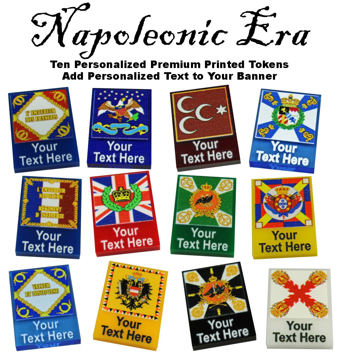 LITKO Personalized Napoleonic Era National Army Standards Tokens