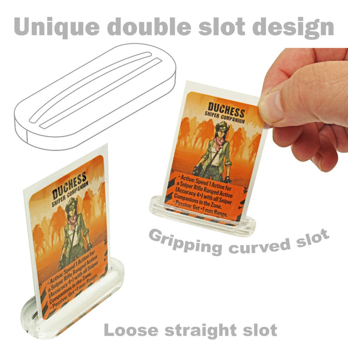 LITKO Card Stand, US Small/Euro Mini-Size Cards, 6mm Clear (3)-General Gaming Accessory-LITKO Game Accessories