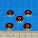 LITKO Mini Wound Dials Numbered 1-6, Ivory & Translucent Red (3)-Status Dials-LITKO Game Accessories