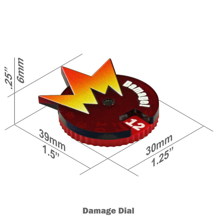 LITKO Damage Dials 0-12 Compatible with Star Wars: Shatterpoint (3)-Status Dials-LITKO Game Accessories