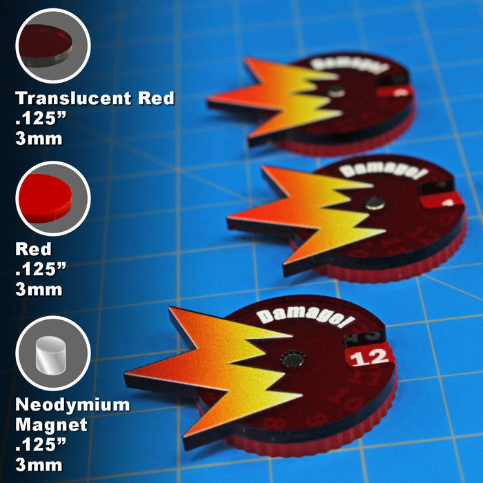 LITKO Damage Dials 0-12 Compatible with Star Wars: Shatterpoint (3)-Status Dials-LITKO Game Accessories