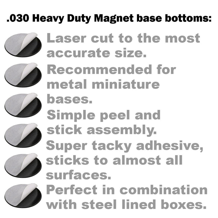 LITKO 28.5mm Circular Bases Compatible with AoS & 40k, .030 Heavy Duty Magnet (25)-Specialty Base Sets-LITKO Game Accessories