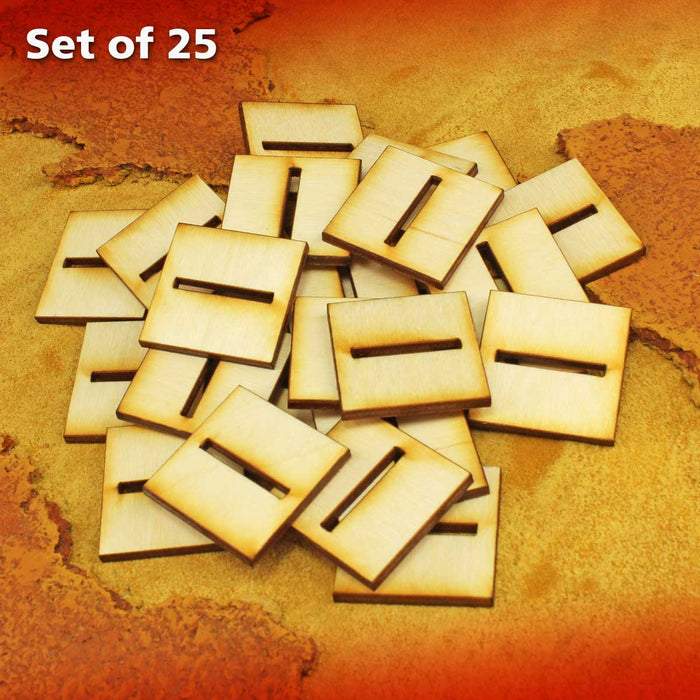 LITKO 30mm Straight-Slotted Square Infantry Bases Compatible with Warhammer: The Old World, 3mm Plywood (25)-Specialty Base Sets-LITKO Game Accessories
