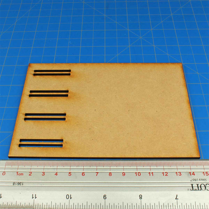 LITKO 100x150mm Four Double-Slotted Rectangular Chariot Bases Compatible with Warhammer: The Old World, 3mm MDF-Specialty Base Sets-LITKO Game Accessories