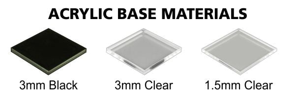 LITKO Black and Clear Acrylic Miniature Base Options for Wargaming, Board Gaming, and Pop Culture Figures