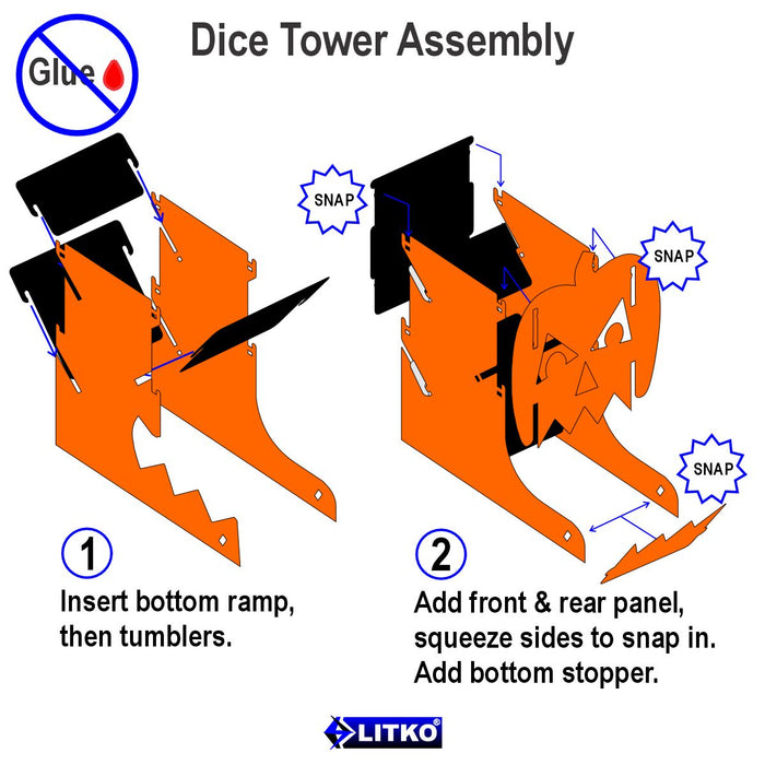 LITKO Jack-O-Lantern Dice Tower-Dice Tower-LITKO Game Accessories