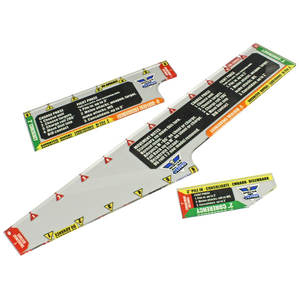 LITKO Double-Sided Gauge Set Compatible with Warhammer 10th Edition (3)-Movement Gauges-LITKO Game Accessories