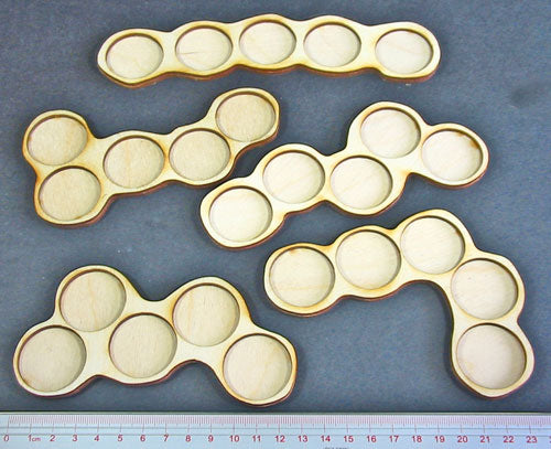 LITKO Horde Trays for 30mm Round Bases for 5-Figures (5 Pack)
