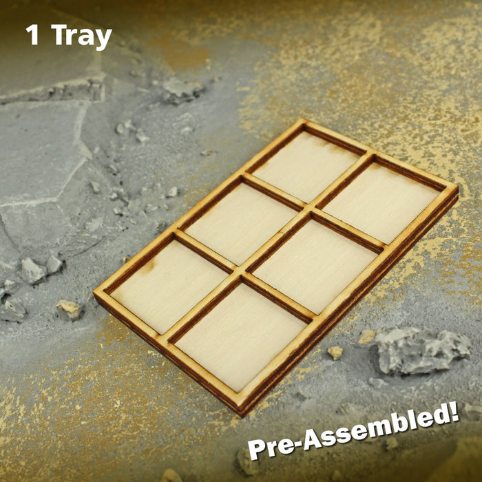 LITKO 3x2 Formation Tray for 25mm Square Bases Compatible with Lion Rampant-Movement Trays-LITKO Game Accessories
