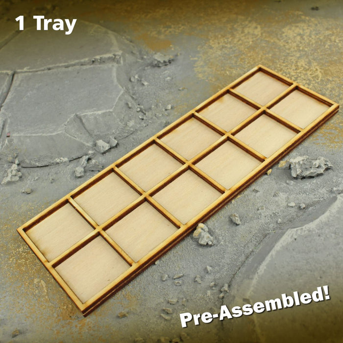 LITKO 6x2 Formation Tray for 25mm Square Bases Compatible with Lion Rampant-Movement Trays-LITKO Game Accessories