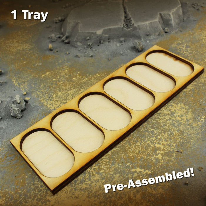 LITKO 6x1 Formation Tray for 25x50mm Pill Bases Compatible with Lion Rampant-Movement Trays-LITKO Game Accessories