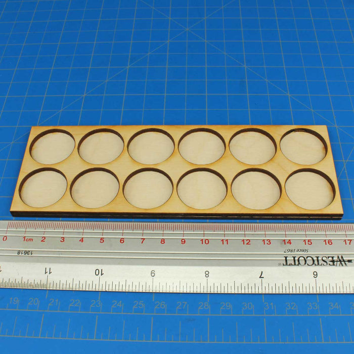 LITKO 6x2 Formation Tray for 25mm Circle Bases Compatible with Lion Rampant-Movement Trays-LITKO Game Accessories