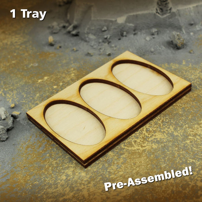 LITKO 3x1 Formation Tray for 25x50mm Oval Bases Compatible with Lion Rampant-Movement Trays-LITKO Game Accessories