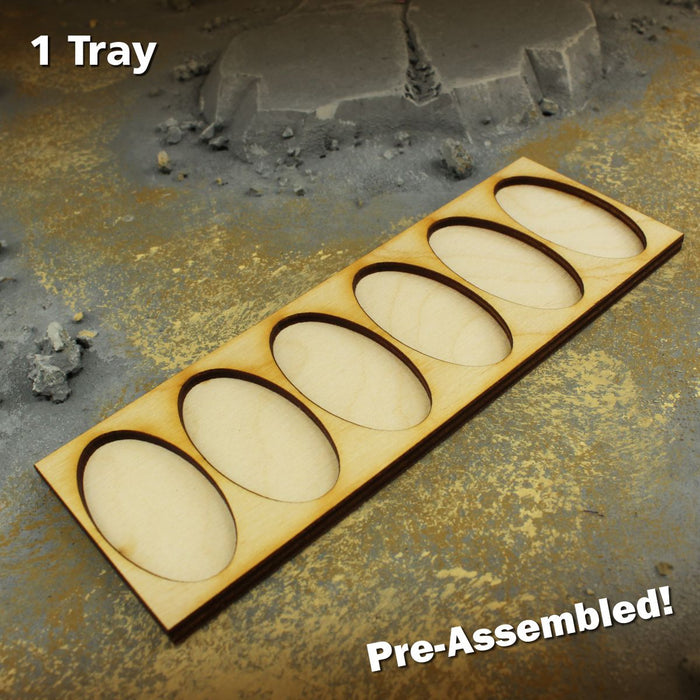 LITKO 6x1 Formation Tray for 25x50mm Oval Bases Compatible with Lion Rampant-Movement Trays-LITKO Game Accessories