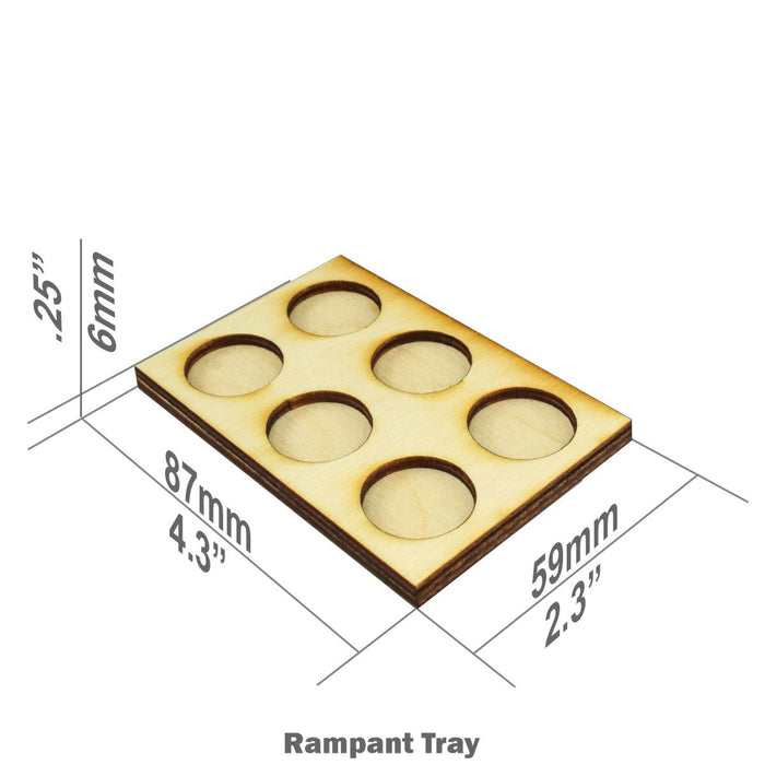 LITKO 3x2 Formation Tray for 20mm Circle Bases Compatible with Lion Rampant-Movement Trays-LITKO Game Accessories