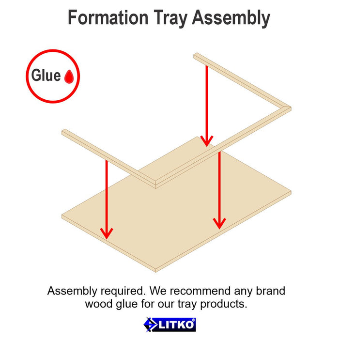 LITKO 5x3 Formation Movement Tray Kit Compatible with Warhammer: The Old World, 30mm Square Bases - LITKO Game Accessories