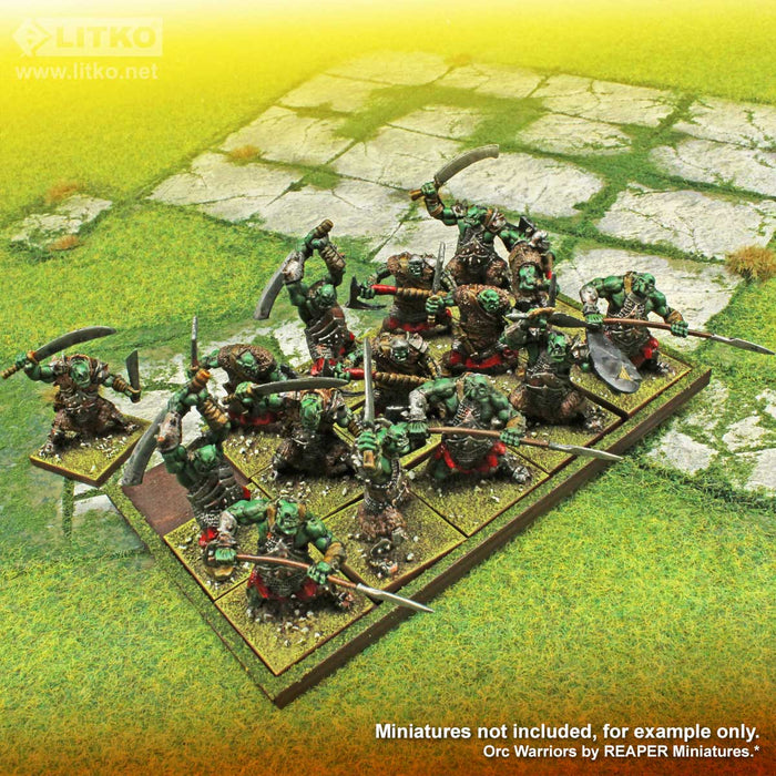 LITKO 5x3 Formation Movement Tray Kit Compatible with Warhammer: The Old World, 30mm Square Bases - LITKO Game Accessories