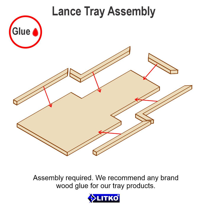 LITKO Lance Formation Movement Tray Compatible with Warhammer: The Old World, 3 Cavalry 25x50mm Bases-Movement Trays-LITKO Game Accessories