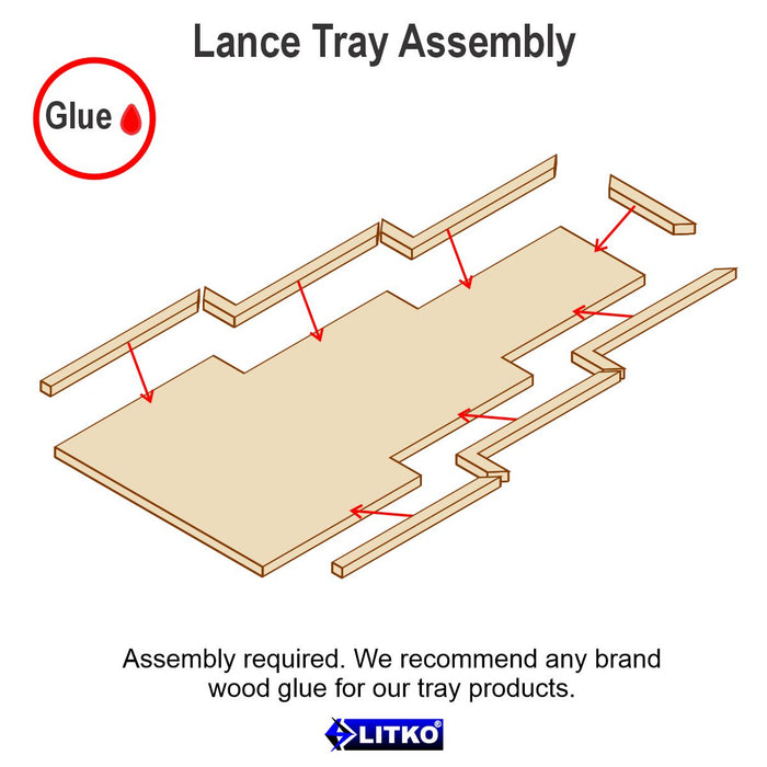 LITKO Lance Formation Movement Tray Compatible with Warhammer: The Old World, 6 Cavalry 25x50mm Bases-Movement Trays-LITKO Game Accessories
