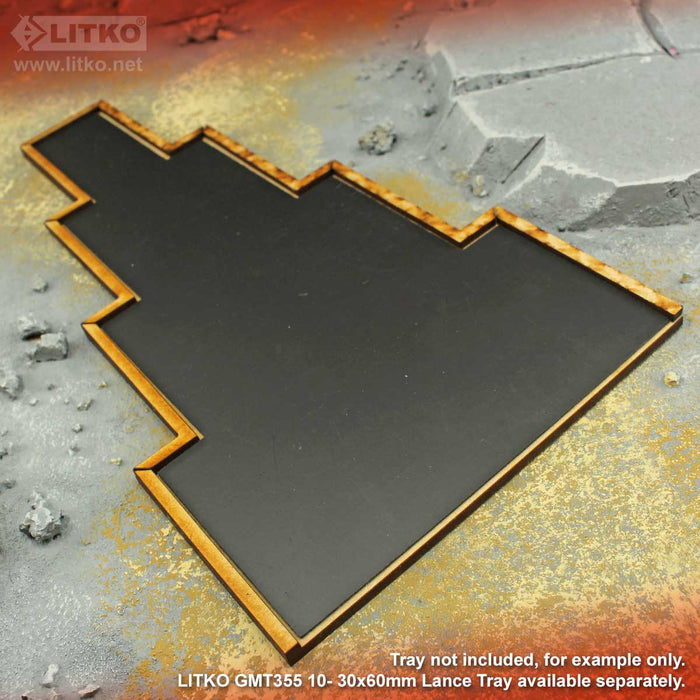 LITKO Lance Formation Tray Flex-Steel Insert Compatible with Warhammer: The Old World, 10 Cavalry 30x60mm Bases-Movement Trays-LITKO Game Accessories