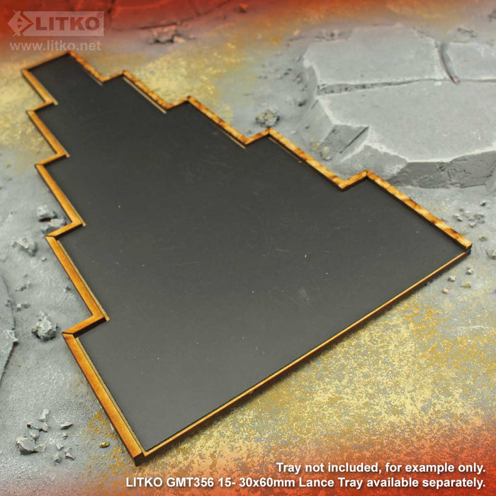 LITKO Lance Formation Tray Flex-Steel Insert Compatible with Warhammer: The Old World, 15 Cavalry 30x60mm Bases-Movement Trays-LITKO Game Accessories