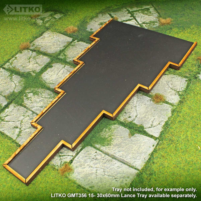 LITKO Lance Formation Tray Heavy Duty Magnet Insert Compatible with Warhammer: The Old World, 15 Cavalry 30x60mm Bases-Movement Trays-LITKO Game Accessories
