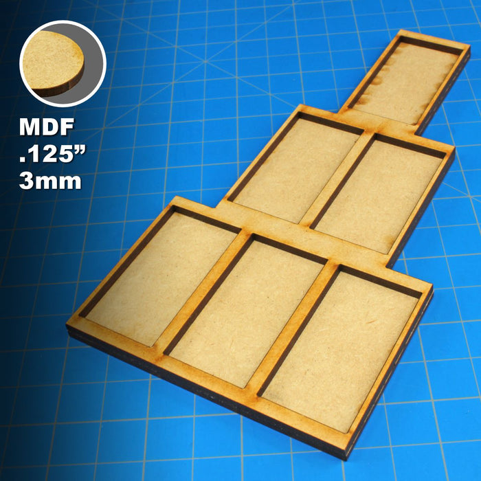 LITKO 6-Model Upsizing Lance Tray for 25x50mm Rectangle bases Compatible with Warhammer: The Old World-Movement Trays-LITKO Game Accessories