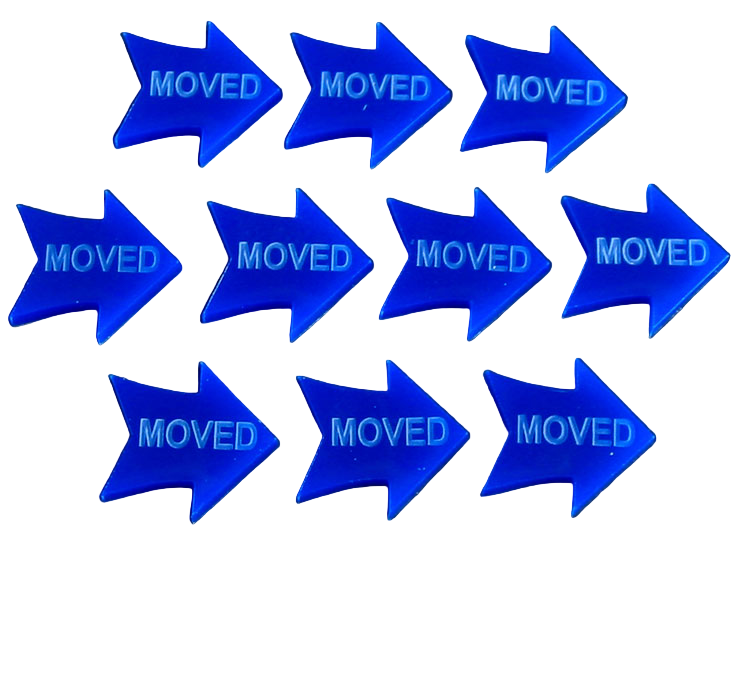 LITKO Moved Tokens (10) (New! Multiple Colors on One Listing!)