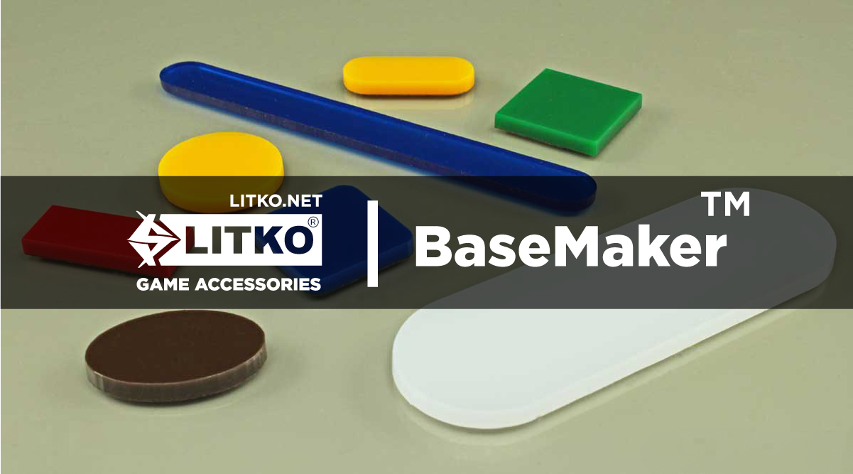 LITKO BaseMaker | 20mm Square Bases in 1.5mm Clear Acrylic
