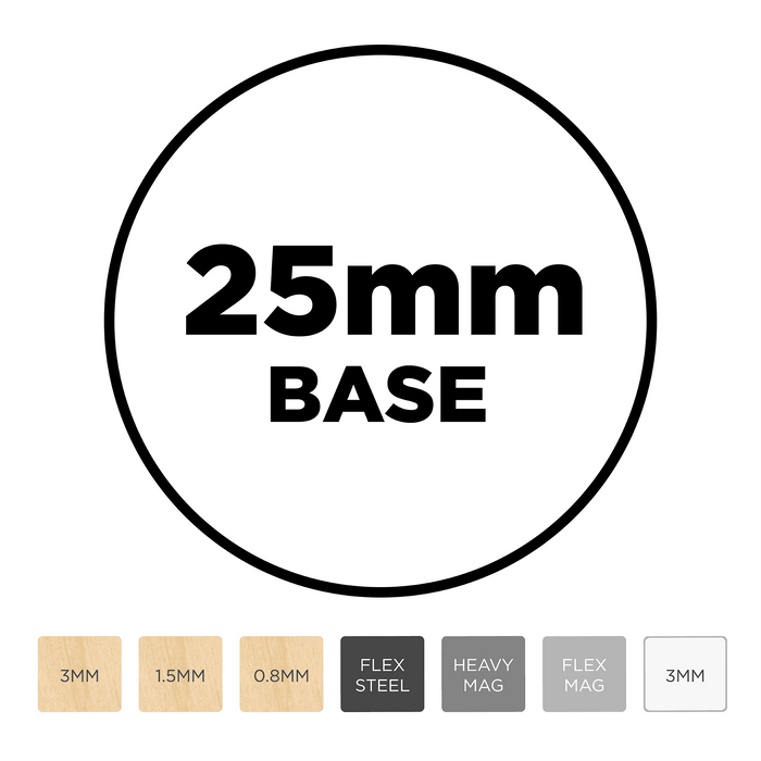 Miniature Bases, Circular, 25mm | Bases for Scale Figures | Wargaming | Board Gaming-Miniature Bases-LITKO Game Accessories