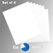 Product graphic showing a stack of 6white 8x10 inch styrene sheets included in the 0.040-inch Plasticard Pack.