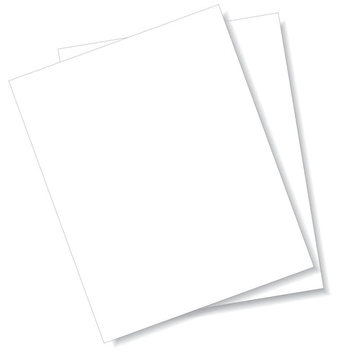 Product image displaying a fanned-out set of 2 white 8x10-inch styrene sheets for the 0.100-inch Plasticard Pack.