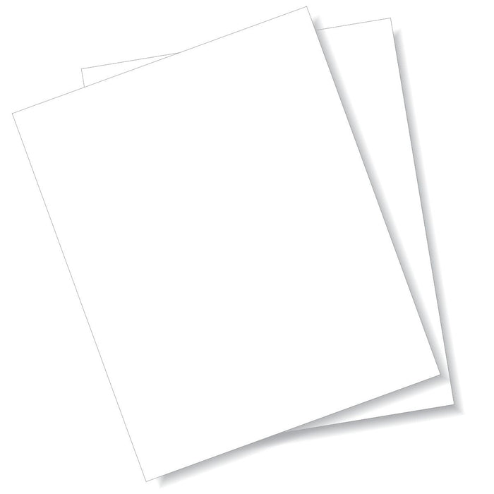 Product image displaying a fanned-out set of 2 white 8x10-inch styrene sheets for the 0.100-inch Plasticard Pack.