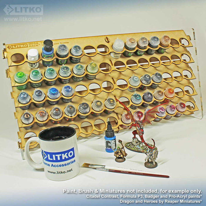 LITKO Hobby Paint Storage Rack Compatible with 34mm Round Bottle Paints-Paint Rack-LITKO Game Accessories