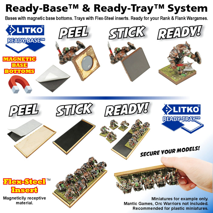 LITKO 100x150mm Rectangular Ready-Base Kit Compatible with Warhammer: The Old World-Specialty Base Sets-LITKO Game Accessories