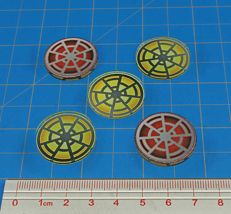 LITKO Light/Dark Double-Sided Objective Tokens Compatible with Star Wars: Shatterpoint (5)
