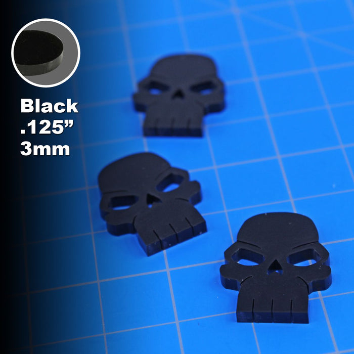 LITKO Skull Tokens, Black (10)-Tokens-LITKO Game Accessories