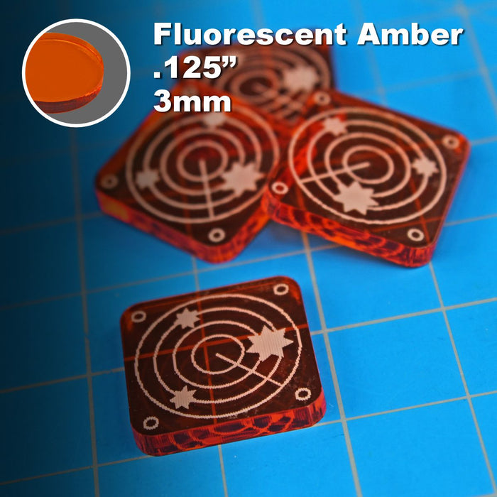LITKO Scanner Blip Tokens, Fluorescent Amber (10)-Tokens-LITKO Game Accessories